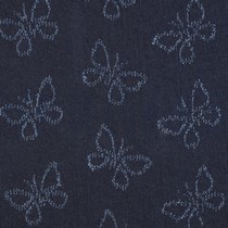 DENIM JACQUARD SCHMETTERLINGE BLAU (thumbnail)