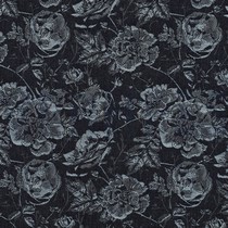 DENIM JACQUARD BLUMEN JEANSBLAU (thumbnail)