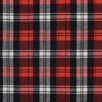 GEBÜRSTETER MANTELSTOFF GARNGEFÄRBT KAROS ROT (thumbnail)