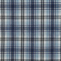 GEBÜRSTETER MANTELSTOFF GARNGEFÄRBT KAROS BLAU (thumbnail)