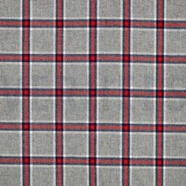 BAUMWOLLE GARNGEFÄRBT ANGERAUT KAROS GRAU (thumbnail)