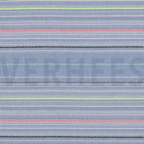 BAUMWOLLE GARNGEFÄRBT STREIFEN NEON BLAU (thumbnail)
