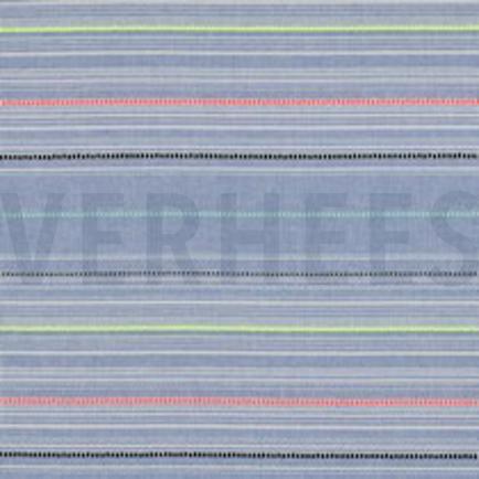 COTTON YARN DYED STRIPES NEON BLUE (thumbnail)