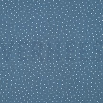 DOUBLE GAUZE KLEINE STIPPEN BLAUW (thumbnail)