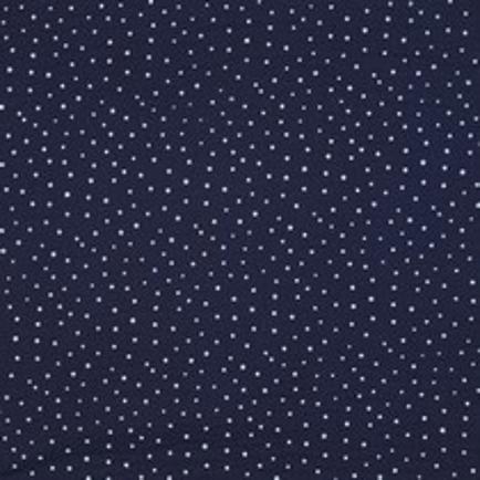 DOUBLE GAUZE KLEINE STIPPEN MARINEBLAUW (thumbnail)