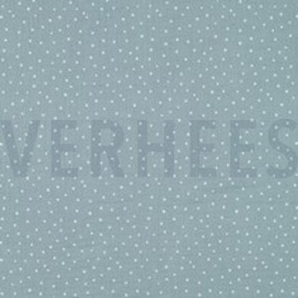 DOUBLE GAUZE KLEINE STIPPEN AQUA BLAUW (thumbnail)