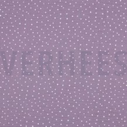 DOUBLE GAUZE KLEINE STIPPEN OUD MAUVE (thumbnail)