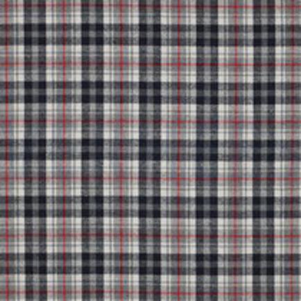 BRUSHED CHECKS YARN DYED NAVY/ECRU/RED (thumbnail)