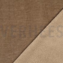 DOUBLE SIDED KNITTED VELOURS SHERPA TAUPE (thumbnail)