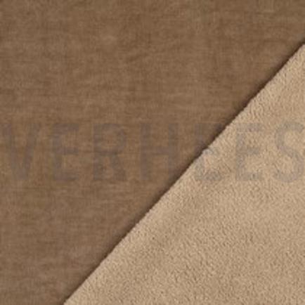 DOUBLE SIDED KNITTED VELOURS SHERPA TAUPE (thumbnail)