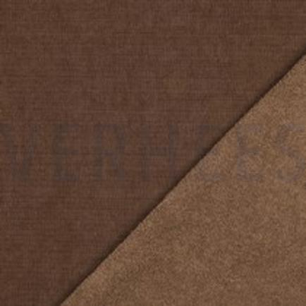 DOUBLE SIDED KNITTED VELOURS SHERPA BROWN (thumbnail)