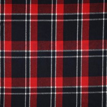 GEBORSTELDE MANTELSTOF GARENGEVERFD DONKERBLAUW / ROOD (thumbnail)