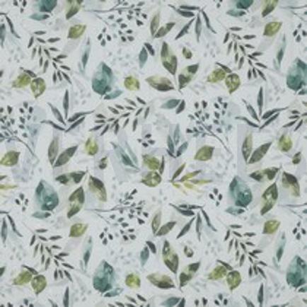 VISCOSE DOBBY DIGITAL LEAVES WHITE (thumbnail)