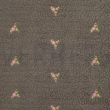 TEDDY EMBROIDERY FLOWERS GREY (thumbnail)