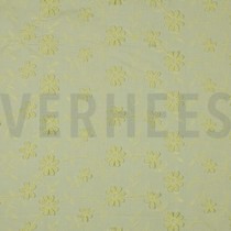 COTTON VOILE EMBROIDERY FLOWERS YELLOW (thumbnail)