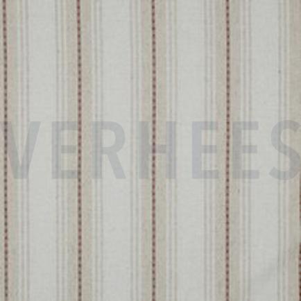 LINNEN VISCOSE STREPEN BRUIN (thumbnail)