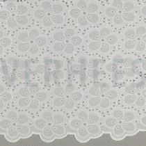 COTON BRODERIE DEUX CÔTÉS BORDURE FESTONNÉE BLANC (thumbnail)