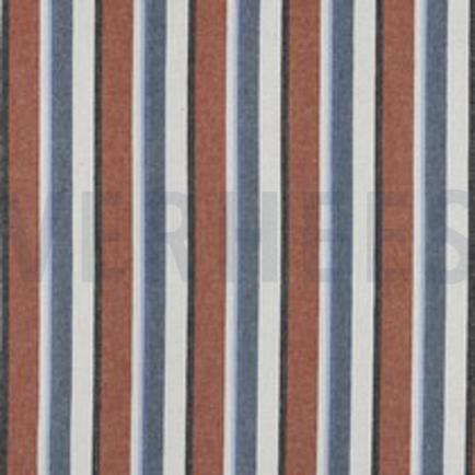 BAUMWOLLE GARNGEFÄRBT STREIFEN TERRACOTTA (thumbnail)
