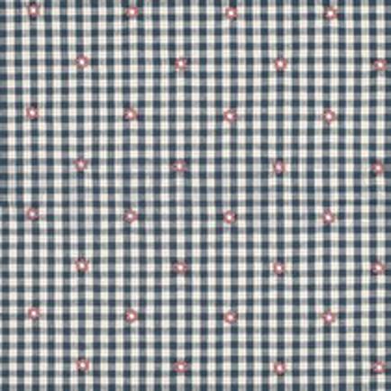 KATOEN VISCOSE EMBROIDERY BLOEMEN PETROL (thumbnail)