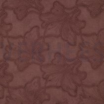 KATOEN EMBROIDERY BLOEMEN BRUIN (thumbnail)