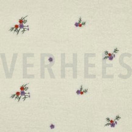 TEDDY EMBROIDERY BLOEMEN ECRU (thumbnail)