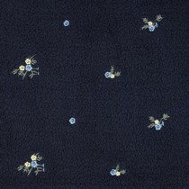 TEDDY EMBROIDERY BLOEMEN MARINEBLAUW (thumbnail)