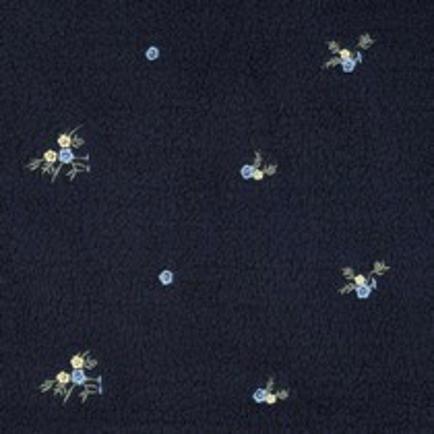TEDDY BRODERIE FLEURS BLEU MARINE (thumbnail)