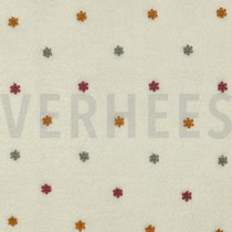 TEDDYSTOFF STICKEREI BLUMEN ECRU (thumbnail)