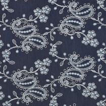 DENIM EMBROIDERY PAISLEY MARINEBLAUW (thumbnail)