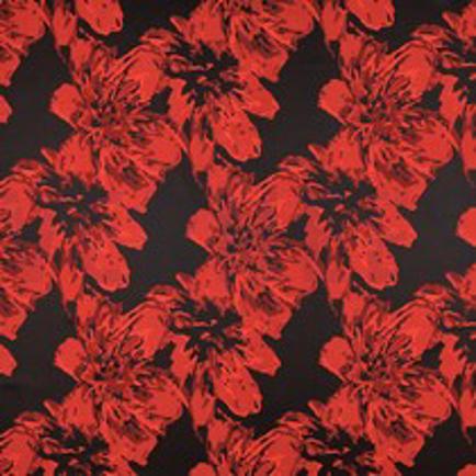 JACQUARD BLOEMEN ROOD (thumbnail)
