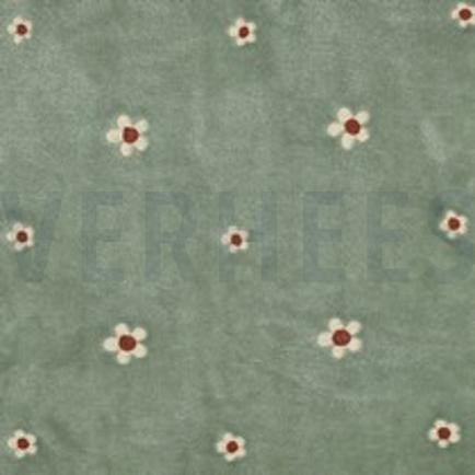 POLAIRE BRODERIE FLEURS SAUGE (thumbnail)