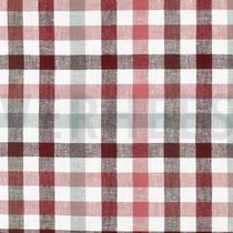 LINEN VISCOSE YARN DYED CHECKS BURGUNDY (thumbnail)