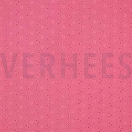 DOUBLE GAUZE EMBROIDERY BLOEMEN ROZE (thumbnail)