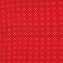 KATOENEN POPLIN KLEINE STIPPEN ROOD (thumbnail)