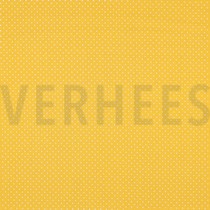 KATOENEN POPLIN KLEINE STIPPEN GEEL (thumbnail)