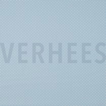 KATOENEN POPLIN KLEINE STIPPEN LICHTBLAUW (thumbnail)