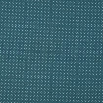 KATOENEN POPLIN KLEINE STIPPEN PETROL (thumbnail)