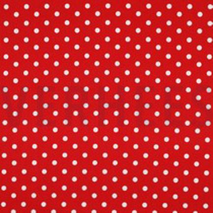 KATOENEN POPLIN STIPPEN ROOD (thumbnail)