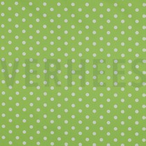 BAUMWOLLE POPELINE PUNKTE LIMETTE (thumbnail)