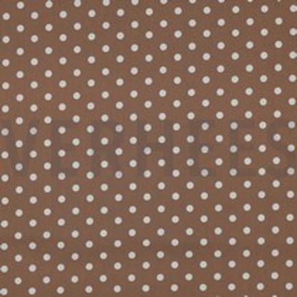 KATOENEN POPLIN STIPPEN TAUPE (thumbnail)