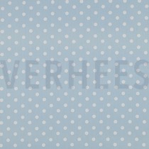 BAUMWOLLE POPELINE PUNKTE HELLBLAU (thumbnail)