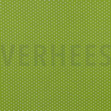 KATOENEN POPLIN MINI STERREN GROEN (thumbnail)