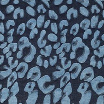 DENIM FLUWEEL JACQUARD DIERENHUID JEANSBLAUW (thumbnail)