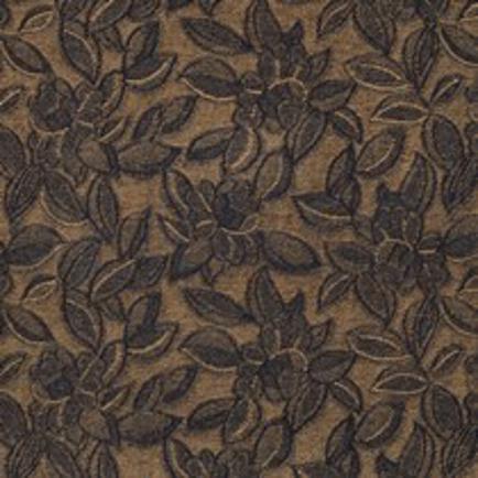 DENIM FLUWEEL JACQUARD BLADEREN BRUIN (thumbnail)