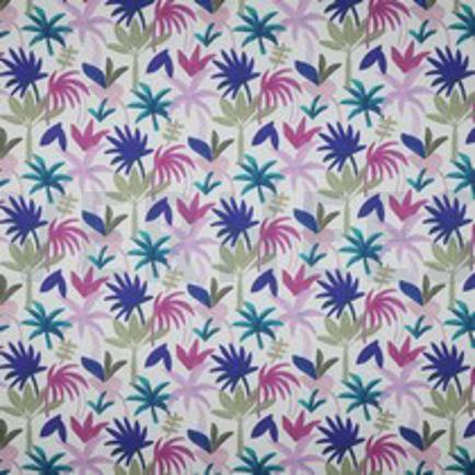 COTON VOILE DIGITAL PALM HAVEN BLEU COBALT (thumbnail)