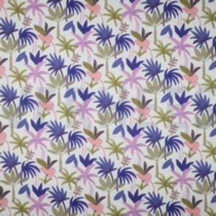 COTON VOILE DIGITAL PALM HAVEN BLEU COBALT (thumbnail)