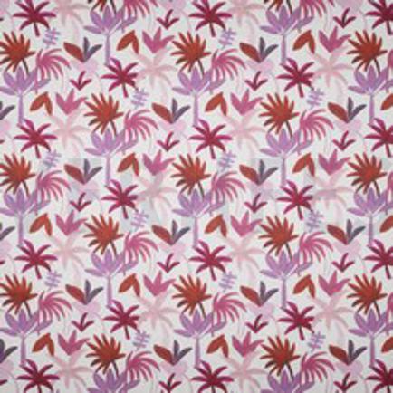 BAUMWOLLE VOILE DIGITAL PALM HAVEN ROT (thumbnail)