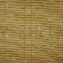 POPELINE DE COTON RAYURES CASSÉES VERT (thumbnail)