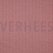 GEQUILTE JERSEY STREPEN DONKERROZE (thumbnail)