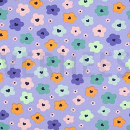 FRENCH TERRY ABSTRACTE BLOEMEN LAVENDEL (thumbnail)